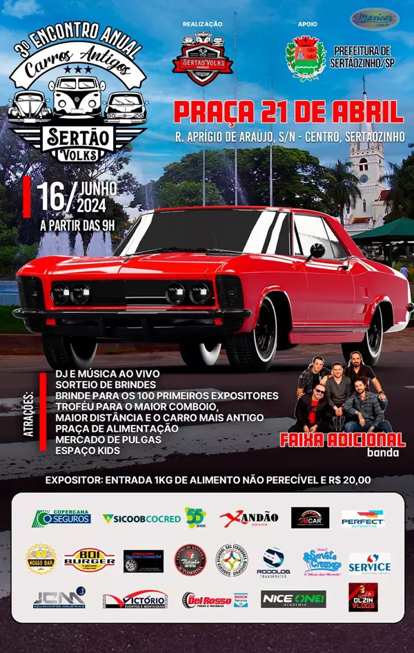 3º Encontro Anual de Carros Antigos em Sertãozinho, SP